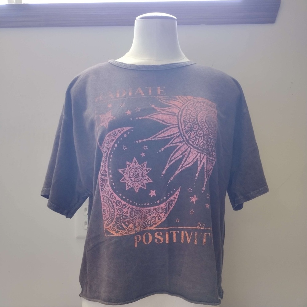 Radiate positivity crop top size large